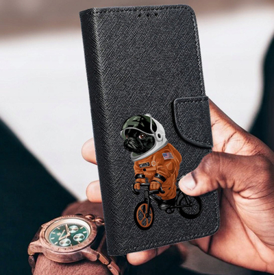 Kllëf telefoni Fancy Book për iPhone 14 Pro Max, tip libër, me mbajtëse kartash, i zi
