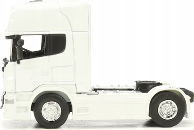 Lodër kamion metalik Welly Scania V8 R730, shkallë 1:64, ngjyrë e bardhë