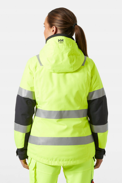Xhaketë dimri pune Helly Hansen Luna Hi Vis për goca, e verdhë me të zezë, X Large