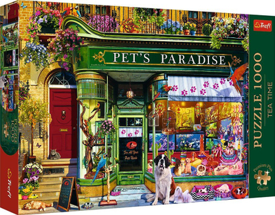 Puzzle Trefl Tea Time Pets Paradise, 1000 pjesë, shumëngjyrësh