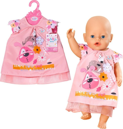 Rroba për kukull Baby Born Dress Dog, 43 cm, me varëse, rozë