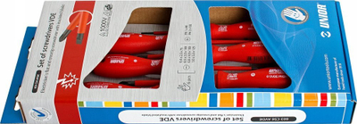 Set kaçavidash UNIOR 603CS6AVDE, 6 copë, të izoluara VDE, në kuti kartoni