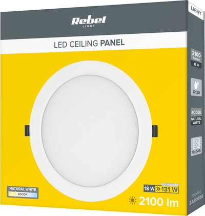 Llambë tavani LED Rebel 18W, 4000K, 230V, e bardhë