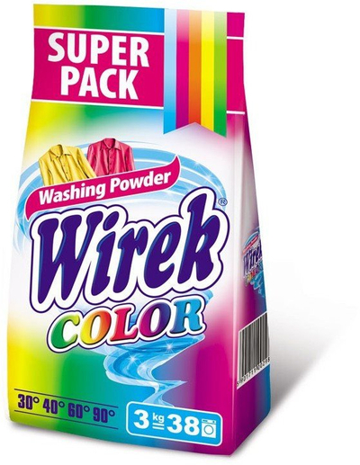 Detergjent pluhur Wirek Color Foil, për rroba me ngjyra, 3kg