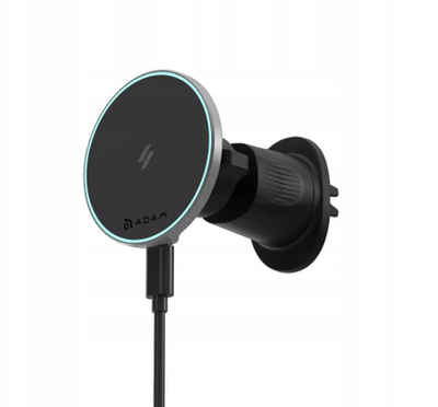 Mbajtëse magnetike për makinë Adam Elements CQ1, karikim wireless Qi2, montim në makinë, e zezë