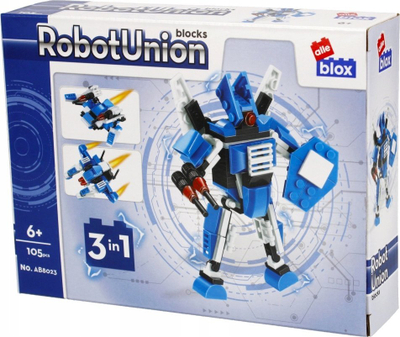 Blloqe ndërtimi ALLEBLOX Robot, 105 copa, blu