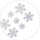 Stickerë zbukurues Craft with Fun Christmas Stars, flokë bore, me shkëlqim, të bardhë