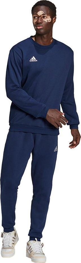 Bluzë sportive Adidas Entrada 22 Sweat Top, për burra, me fleece, blu navy