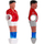Figurë zëvendësuese babyfoot Enero, 10.5 cm, për shufra 13 mm, e kuqe e bardhë