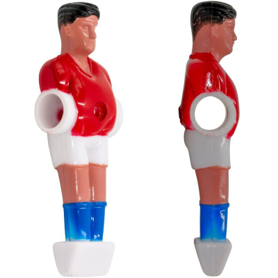 Figurë zëvendësuese babyfoot Enero, 10.5 cm, për shufra 13 mm, e kuqe e bardhë