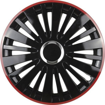 Капак за гуми Falcon 16\", ABS пластика, црн со црвен раб