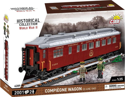 Set ndërtimi COBI Compiègne Wagon 6289, shkalla 1:35, 58.5cm, shumëngjyrësh