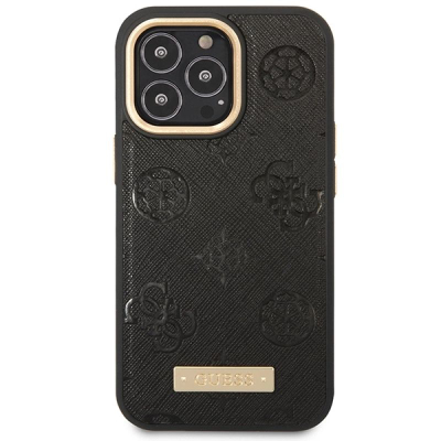 Mbrojtëse telefoni Guess Hard Case iPhone 14 Pro Max, plastikë e fortë, e zezë