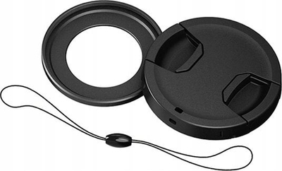 Set adapter filtri dhe kapak lente JJC RN CLUX, me parzmore drite, i zi
