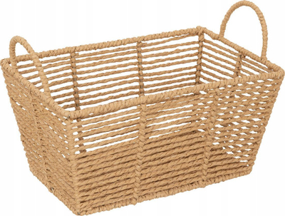 Set shporta Atmosphera Eugène Crates L30, letër e thurur, 35 x 17 x 24 cm, bezhë