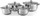 Set tenxheresh Anter Pots 3 Stripes, 8 copë, inox, argjendt