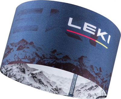 Shirit koke termik LEKI XC për burra, elastik, me dy anë, blu me të bardhë