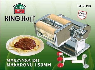 Makina për makarona KingHoff KH-3113-B, 5 në 1, çelik inox, argjendtë