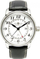 Orë dore për burra Zeppelin 7642-1, quartz analog, rrip lëkure i bardhë, çelik inox