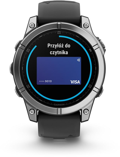 Orë inteligjente Garmin Fenix E, 1.3", GPS, çelik inoks, e zezë