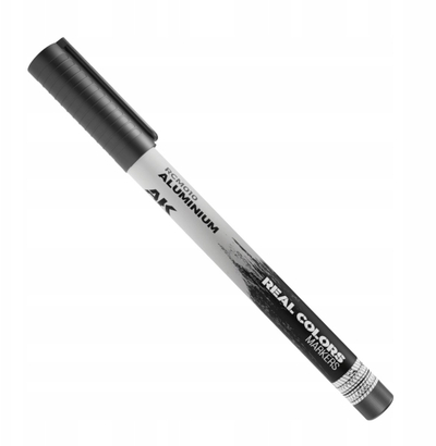Marker akrilik AK Interactive Real Colors RCM010, ngjyrë alumini metalike, për modelizma