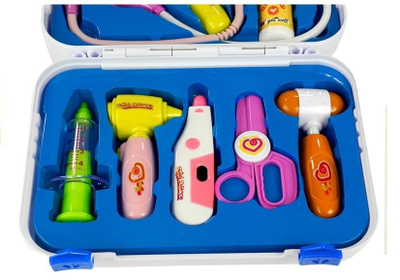 Set doktoreshe për lojë My Family Doctor, valixhe 25cm me aksesorë, bardh e kalltër