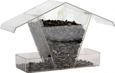 Ushqyes zogjsh Garden&amp;Fun për dritare, akrilik transparent, 24x9x15cm