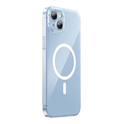 Kapak magnetik Baseus Crystal Series për iPhone 14 Plus, MagSafe, transparent