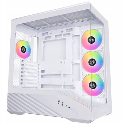 Куќиште за компјутер Lian Li Vector V100, mid tower, ARGB, бело