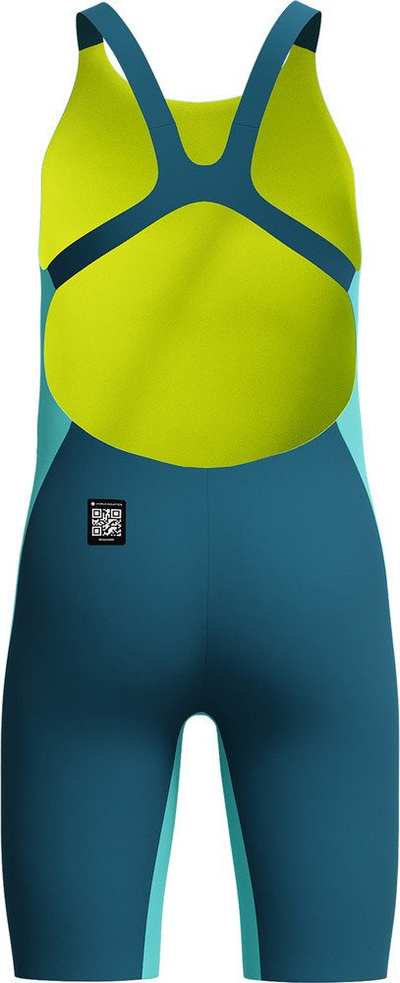 Kostum noti Speedo Fastskin Endurance+ Max Openback Kneeskin, për goca, turkez