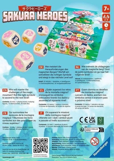 Lojë tavoline Ravensburger Sakura Heroes, familjare, për kalamaj 7+