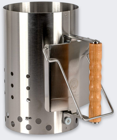 Ndezës qymyri Petromax Charcoal Chimney XL, çelik inox, kapacitet i madh