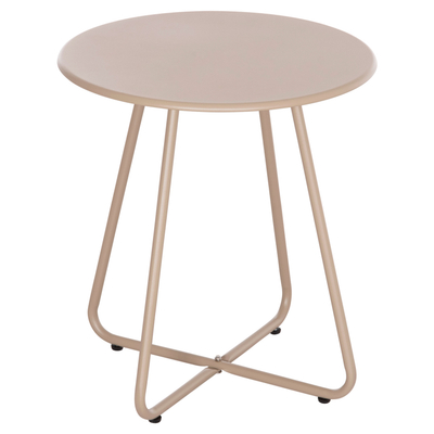 Tavolinë anësore Pakoworld SAMMON HM6271.03, metal, Ø45x50cm, cappuccino