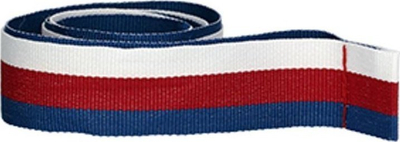 Shirit dekorativ Victoria Sport Ribbon, 20 mm, blu kuqe bardh