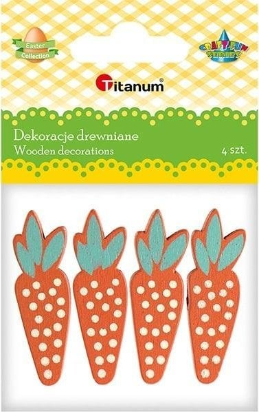 Set karota druri Titanum, 14x45mm, 4 copë, ngjyrë druri natyrale