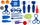 Set lodër mjeku Mega Creative MEDICAL SET, me shportë, blu gri