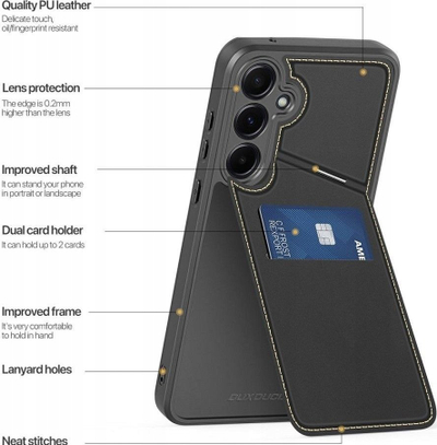 Mbulesë telefoni Dux Ducis Rafi II Mag për Samsung, me mbështetëse, me xhep RFID, kafe
