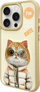 Mbrotëse telefoni Nimmy për iPhone 15 Pro Max, 6.7", Cool&amp;Cute 2.0 Cat, ngjyrë khaki