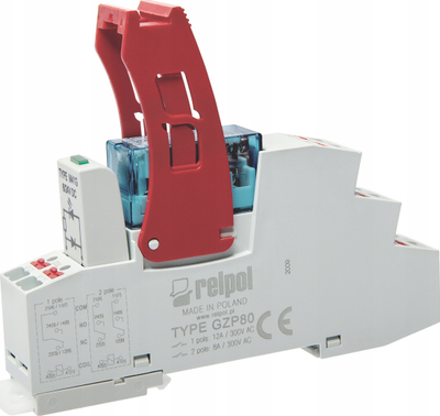 Ndërfaqe releje Relpol PI85-024DC-M41G-PS-2011-01, 24V DC, 16A, gri