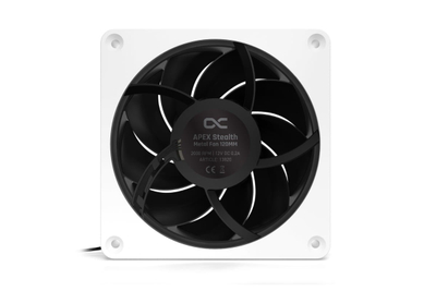 Ventilator PC Alphacool Apex Stealth Metal 120mm, i bardhë