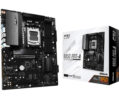 Pllakë amë ASRock B850 PRO-A, ATX, DDR5, e zezë
