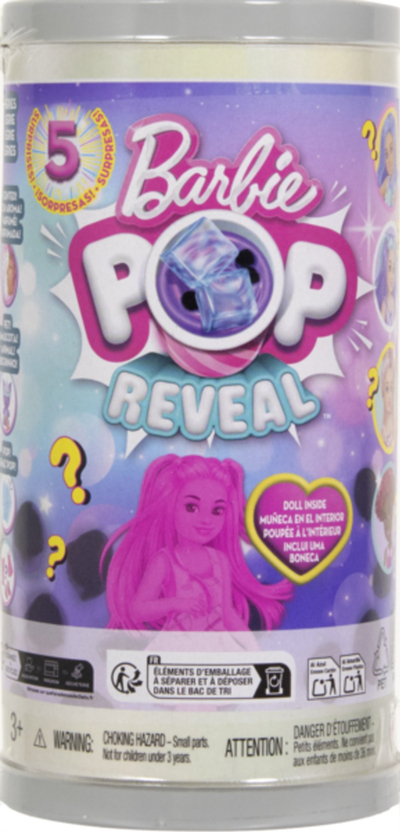 Kukull Barbie Chelsea Pop Reveal Bubble Tea, me erë të mirë, me 5 surpriza, shumëngjyrëshe