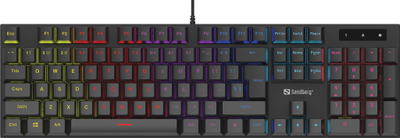 Tastierë gaming Sandberg FireStorm, mekanike, layout gjerman QWERTZ, e zezë