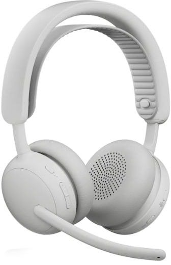 Headset pa tela Logitech Zone Wireless 2 ES for Business, ANC, mikrofon me reduktim zhurme, bezhë