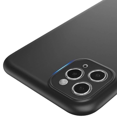 Mbrojtëse telefoni Hurtel Soft Case për iPhone 17 Pro Max, silikoni, matte, e zezë