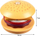 Lodër druri edukative Kruzzel 22673 Wooden Burger, set hamburgeri, shumëngjyrëshe