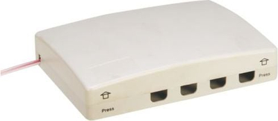 Prizë muri optike Alantec FOPA-4A-01, FTTH 4 porta, pa adaptera, e bardhë
