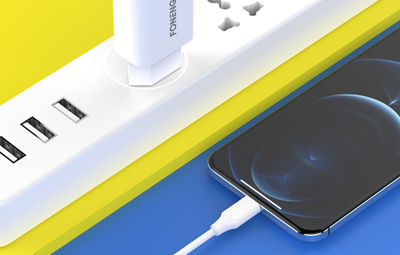 Karikues telefoni Foneng EU43, 1x USB 2.1A, me kabllo Micro USB, i bardhë