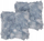 Set jastëkësh dekorativë Beliani LUBHA, 42x42cm, faux fur, blu e errët