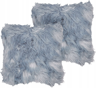 Set jastëkësh dekorativë Beliani LUBHA, 42x42cm, faux fur, blu e errët